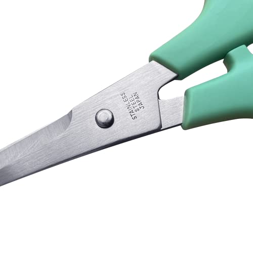 CANARY Japanese Craft Scissors with Wire Cutter 6.8", Soft Grip Handle, Sharp Japanese Stainless Steel Blade, Made in JAPAN, Green - size: Craft (Soft Grip)