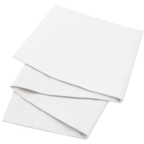3 Pieces 18 x 21 Inches Cotton Fabric Precut Quilting Fabric Bundles Solid Colors Layer Cakes Quilt Material for DIY Craft Sewing Embroidery (White) - color: White