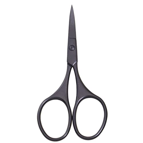 Multicolor Professional Grooming Scissors for Facial Hair Removal - color: Black Curved D