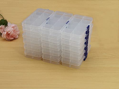 20Pack Clear Plastic Storage Boxes 10Grids for Beads&Jewelry - size: 20pcs 10 Grids Box