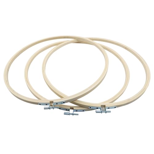 Marvexi 12inch Wood Embroidery Hoop, 3Pcs - size: 12"
