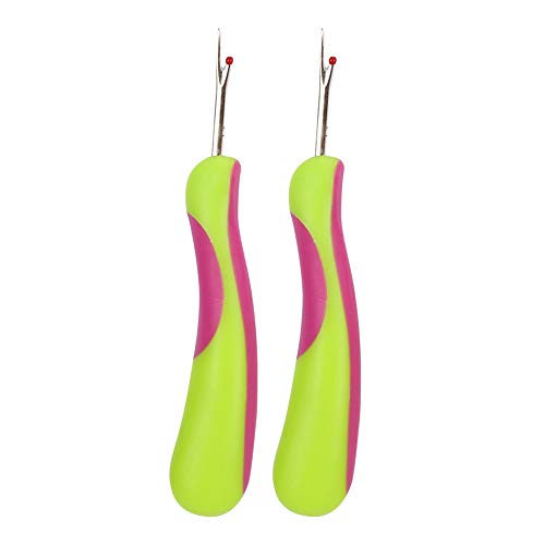 2PCS Seam Rippers, Stitch Thread Cutter Tool, 4.7in Sewing Thread Removers, Ergonomic Seam Rippers for Embroidery Crafting Needle Work