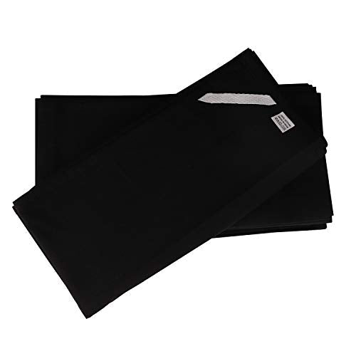 DG Collections 100% Cotton Flour Sack Towels – 12 Pack, 27x27 Inches, Black, Lint-Free, Pre-Washed, Hemmed Edges – Reusable Kitchen Towels for Cleaning, Embroidery, Printing & Crafts - Black - color: Black, size: Set of 12 (27x27 inches)