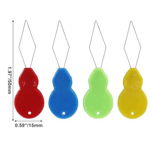 Coufce 20 Packs Blue/Green/Red/Yellow Mini Needle Threader - color: Blue, Green, Red, Yellow