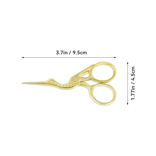Golden Stork Embroidery Scissors Stainless Steel Sharp Tip Sewing Scissors for Everyday Use, Art Work, Needlework (1 Pcs 3.6Inch) - style: 1 Pcs 3.6Inch