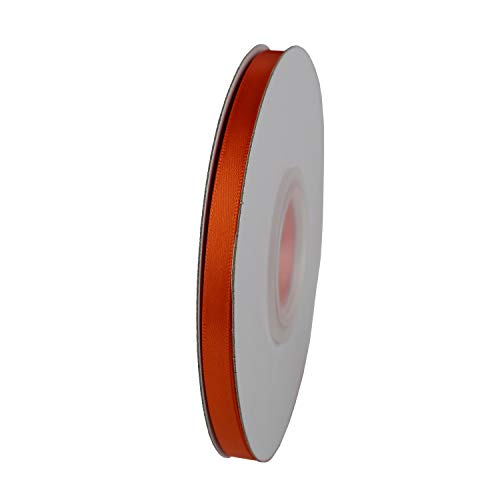 ITIsparkle 1/4" Inch Double Faced Satin Ribbon 50 Yards-Roll Set for Gift Wrapping Scrap Books Party Favor Hair Braids Baby Shower Decoration Floral Arrangement Craft Supplies, Tarrid Orange Ribbon - color: Tarrid Orange