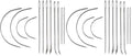 Heavy Duty Hand Sewing Needles Set - 12 Needles for Upholstery, Leather, Carpet Canvas Repair (Pack of 2) - size: 12 Needles (Pack of 2)