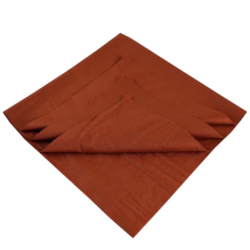 7PCS Solid Color Cotton Fabric Squares 20" x 20" Fat Quarter Fabric Bundles Craft Fabric for Patchwork Sewing Quilting Crafting DIY (Coffee) - color: Coffee
