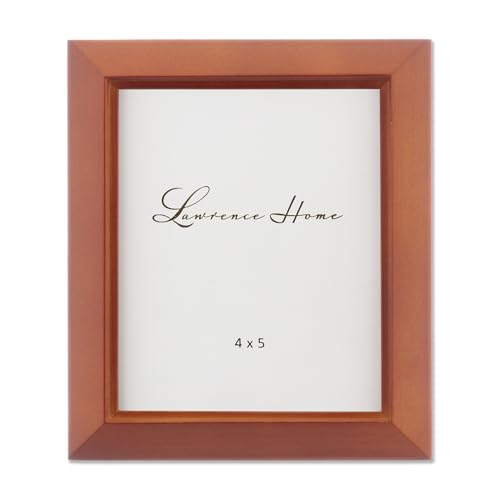 Lawrence Frames Estero Collection, Chestnut Wood Picture Frame, 4x5 - color: Chestnut, size: 4x5