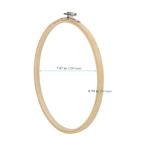 SENJEOK 20 PCS 8 Inch Bamboo Embroidery Hoop, 20cm Cross Stitch Circle Ring for Craft Sewing, DIY Project, Decoration