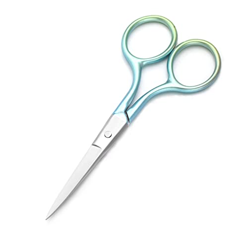 Multicolor Professional Grooming Scissors for Facial Hair Removal - color: Green