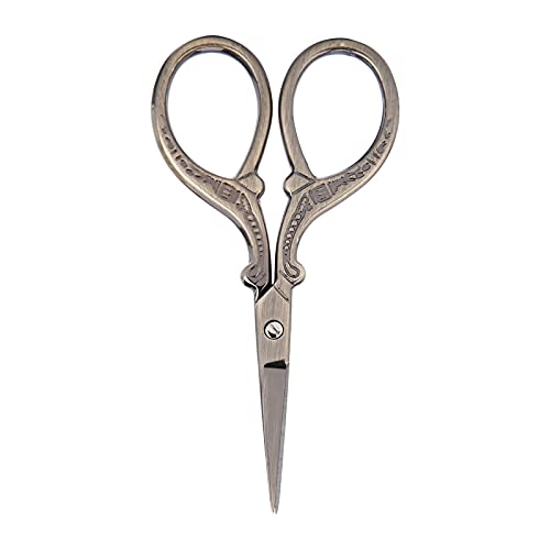 Antique Sewing Shears, Bronze Handle Precision Cutting, Craft Scissors, for Cross Stitch DIY Fabric Projects, for Seamstresses, Embroidery Artists, Quilting Hobbyists, Scrapbooking