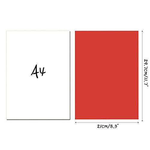 50 Pcs Carbon Transfer Paper Tracing Paper 11.7"×8.3" for Transfer Pattern on Wood, Paper, Canvas (Red) - color: Red