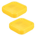 HARFINGTON 2pcs Magnetic Pin Cushion Square Plastic Magnetic Sewing Pin Holder Storage Case Needle Cushion Tool for Sewing DIY Projects, Yellow - color: Yellow