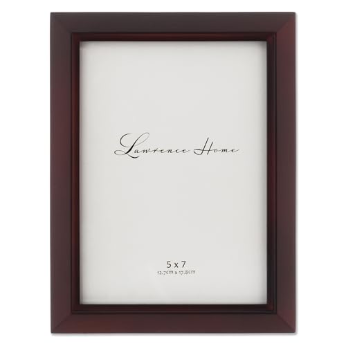 Lawrence Frames Estero Collection, Walnut Wood 5 by 7 Picture Frame, Esspresso Brown - color: Esspresso Brown, size: 5x7
