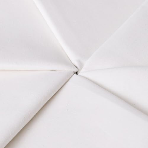 6 Pcs 18 x 21 Inches Cotton Fabric Precut Quilting Fabric Bundles Solid Colors Quilt Material for DIY Craft Sewing Embroidery (White) - color: White