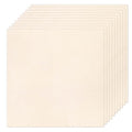 10 PCS Beige Natural Cotton Embroidery Fabric Cloth (13.8 × 13.8 Inch) - size: 13.8 × 13.8 Inch