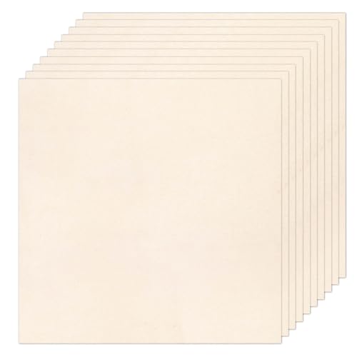 10 PCS Beige Natural Cotton Embroidery Fabric Cloth (20 × 20 Inch) - size: 20 × 20 Inch