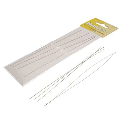 The Beadsmith Big Eye Beading Needles, 5 inches, 4 per Card, Sharp Points, Use for General Sewing, Weaving and Embroidery, Very Easy to Thread - size: 5" Long - 4 Needles