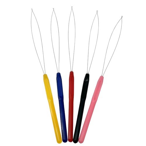 ZhXu Shuo 5 Color/Set Needle Threaders for Hand Sewing & Machine Threading – Plastic Threader Tool for Embroidery, Craft, Quilting, Knitting, DIY Art, Tufting Gun, Lead Wire – Special Crafting