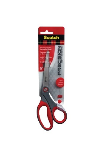 Scotch Precision Bent 8 Inch Scissor, 6 Pack (1448B) - size: 8-Inches (Pack of 6)