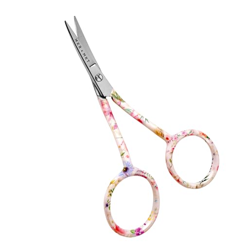 Applique Embroidery Scissors Set - Duckbill & Needlepoint, 4.5", Floral - color: Floral
