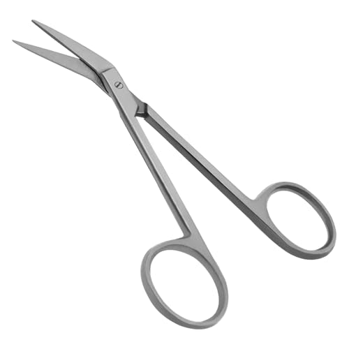 Iris Scissors 4.50" Str/Cud/Angled TC Tungsten Carbide, Supercut O.R. Grade (O.R. Grade Angled) - style: O.R. Grade Angled