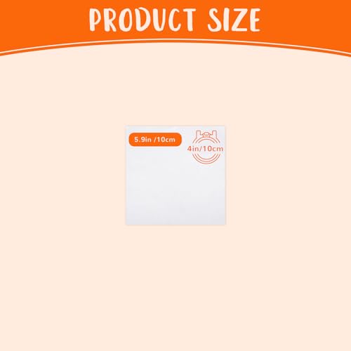 10 PCS White Cotton Embroidery Fabric Cloth (5.9 × 5.9 Inch) - size: 5.9 × 5.9 Inch