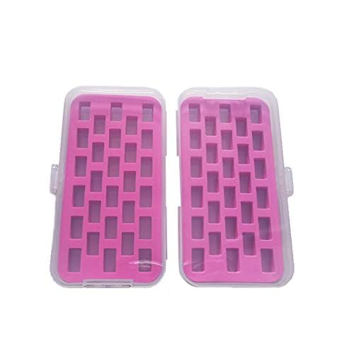 HONEYSEW Set of 2 Bobbin Box Organizers Sewing Machine bobbins Holder Contain 28 bobbins Storage Case - color: normal bobbins box