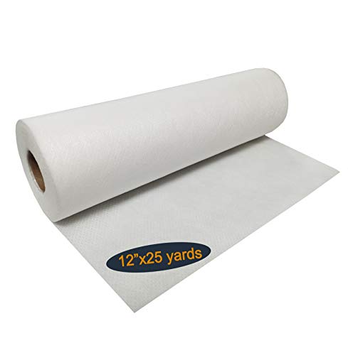 HimaPro No Show Cutaway Invisible Mesh Machine Embroidery Stabilizer Roll - Light to Medium Weight 1.8 Ounce(12 inch x 25 Yard) - Made of Embossed Nylon - size: 12 inch x 25 yard