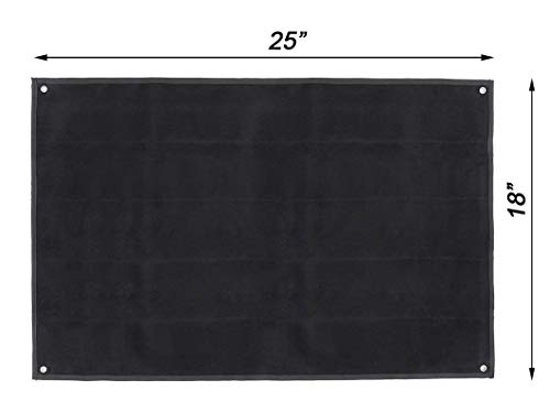 25"x18" Tactical Patch Display Banner, Hook and Loop Patch Holder Wall Hanging Cloth, Patch Collection Organizer Board for Man Cave, Bedroom, Office, Tactical Gear Room Showing Hook Loop Emblems - size: 25x18 inch