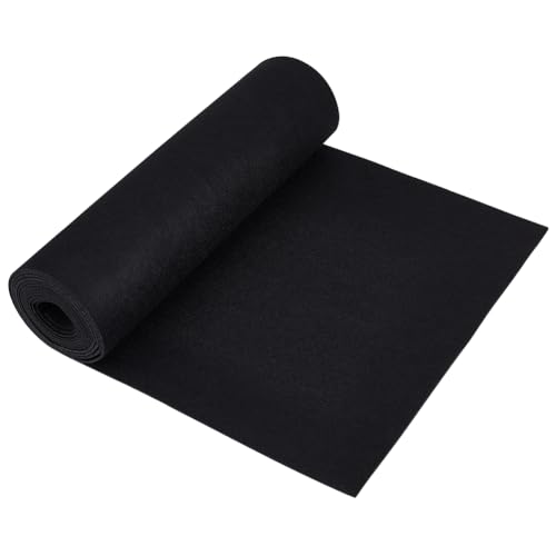 BENECREAT 118.1x15.7inch Felt Fabric Roll, Black, 2mm Thick - color: Black, size: 118x15.7 Inch