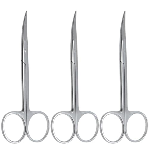 Surgical Iris Scissors 4.5" Straight Micro Suture Medical Shears 3 Pack