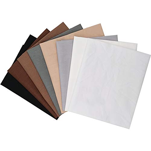 Fabric, 8 pcs/lot Fat Quarter Fabric Bundles Top Cotton 19.69" x 19.69" (50cm x 50cm) Quilting Cotton Craft, Pre-Cut Squares Sheets for Patchwork Sewing Quilting Crafting, Solid Color. - color: M-6