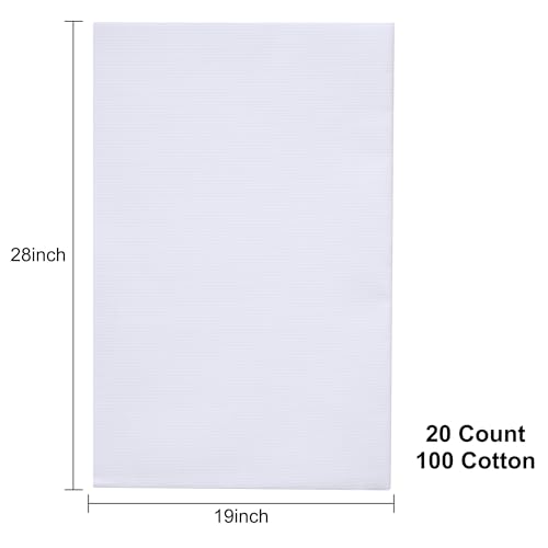 Aida Cloth 20 Count Cross Stitch Fabric,19×28inch (20CT,White) - color: White, size: 20CT