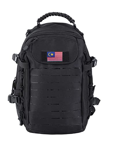 2 PCS Asia Flag Patches Hook and Loop Fastener Embroidered Tactical Military National Asia Patch (Malaysia) - color: Malaysia