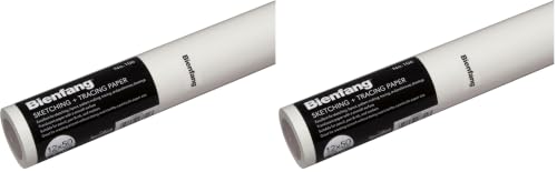 Bienfang Sketching & Tracing Paper Roll, White, 12 Inches x 50 Yards - for Drawing, Trace, Sketch, Sewing Pattern (Pack of 2) - size: 12 in. x 50 yd. (Pack of 2)