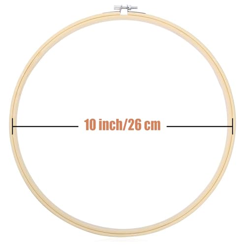 12 Pcs 10 Inch Wooden Embroidery Hoops Non-Slip Double-Layer Craft Frames - style: 10 inch