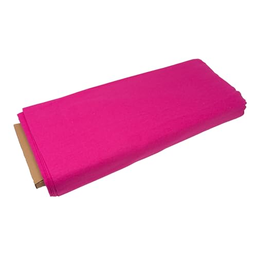 RTC Fabrics 42"/43" Wide 100% Cotton Flannel Solid Bright Pink Color DIY Crafting, Quilt, Sewing Fabric By Bolt - color: Bright Pink, size: 8 yard bolt