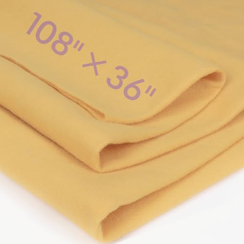 Butter Yellow Felt Fabric Sheet 108" X 36", 1.4mm Thick Large Soft Durable Flexible Craft Felt by The Yard, Nonwoven Fabric for DIY Sewing, Arts and Crafts, Decoration Projects - color: Butter Yellow, size: 3 yard pre cut