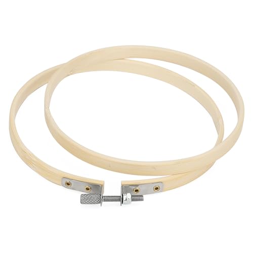 SENJEOK 20 PCS 5 Inch Bamboo Embroidery Hoop, Adjustable Cross Stitch Circle Ring for Craft Sewing, DIY Project, Decoration