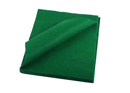 YYCRAFT Craft Soft Felt Sheets 9 Inch X 12 Inch - 24 Pcs Pack, Emerald Green - color: Emerald Green