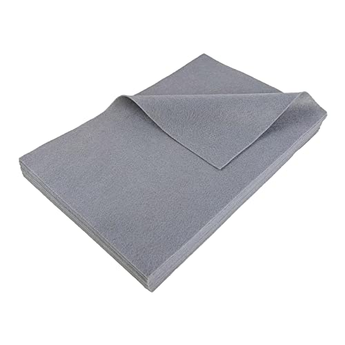 Jtnohx Color Felt Fabric Soft Felt Sheets for Crafts Grey 20Pcs 8"x12" - color: Grey