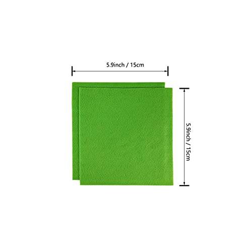 Jtnohx Soft Felt Fabric Flexible Craft Felt Sheets Fluorescent Green 20Pcs - color: Fluorescent Green