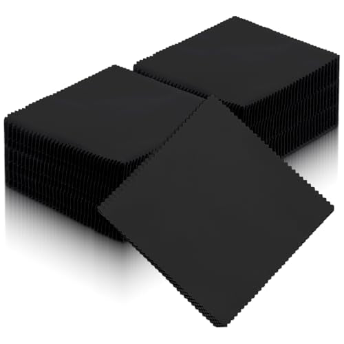 100 Pack 5-inch Cotton Fabric Squares, 5″ Precut Cotton Fabric Squares, Solids Black Charm Pack, Black - color: Black, size: 5″