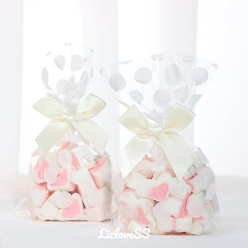 Pre-Tied Self Adhesive Ivory Satin Ribbon Bows for Crafts 3 Inch - color: Ivory