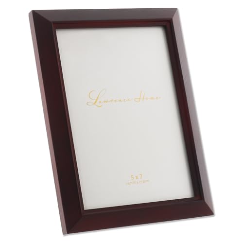 Lawrence Frames Estero Collection, Walnut Wood 5 by 7 Picture Frame, Esspresso Brown - color: Esspresso Brown, size: 5x7