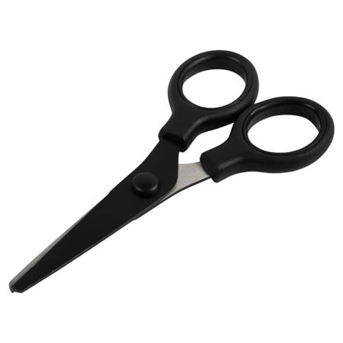 JAM PAPER Multi-Purpose Mini Scissors - 5 Inch - Black - Soft Grip & Stainless Steel Precision Blades - Sold Individually - color: Black, size: Mini (5 Inch)