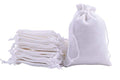 Sansam 50pcs 4.0X5.60 Inch Drawstring Burlap Gift Bags, Jute Jewellery Pouches, Small White Lining Burlap Favor Sacks For Herb, Spices, Jute Treat Bags for Christmas, Wedding, Party - color: White