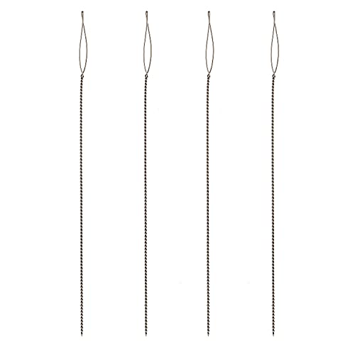 The Beadsmith Basic Elements Collapsible Eye Needles – 2.5 Inch Long – Flexible Twisted Wire – Large Eye, Easy to Thread – 4 Heavy Needles - size: Heavy - 2.5" Long - 4 Needles